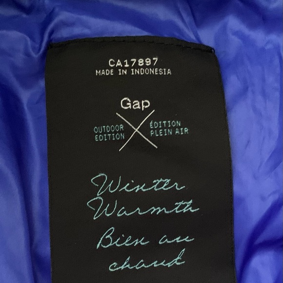 GAP blue camouflage puffer coat - Picture 2 of 4